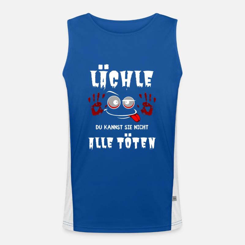 Lächle! Du kannst sie nicht alle töten Funktionelles Kontrast-Tank Top für Männer 