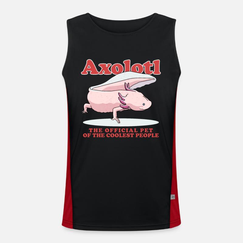 Axolotl Amphibiens à queue Axolotls Cadeau Débardeur respirant contrasté Homme 