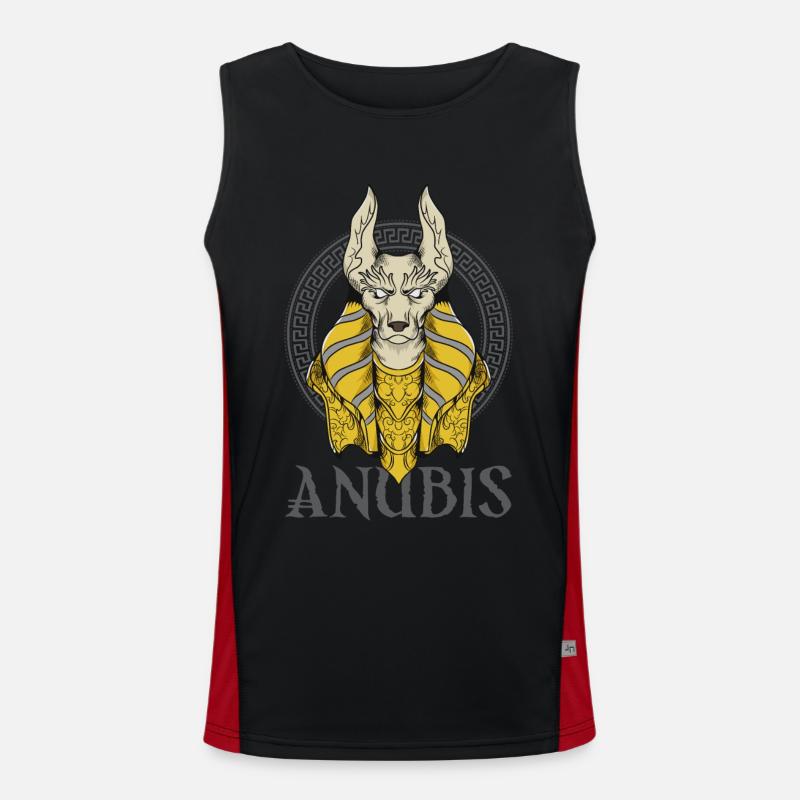 Egyptologue Anubis Pyramides Egypte Souvenir Sphin Débardeur respirant contrasté Homme 