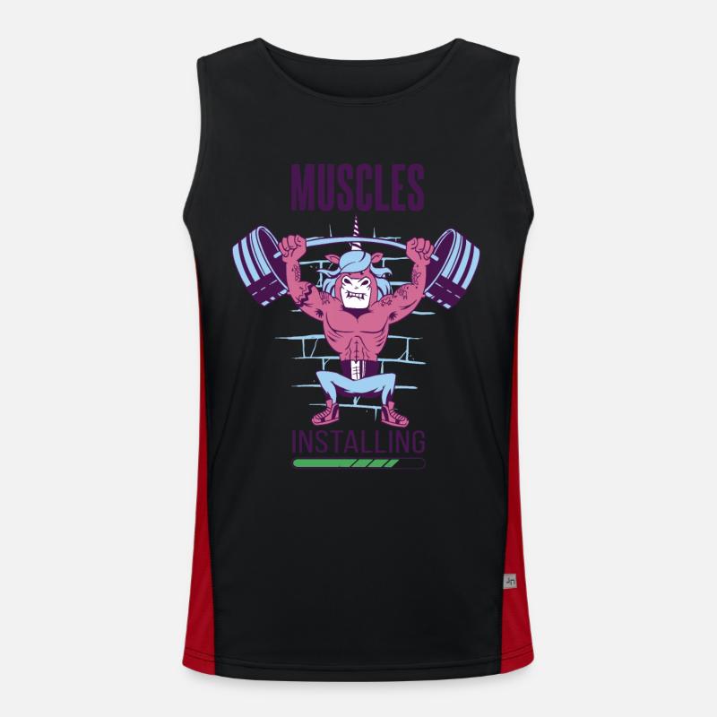 Muscles install workout training strong Men's Functional Contrast Tank Top 