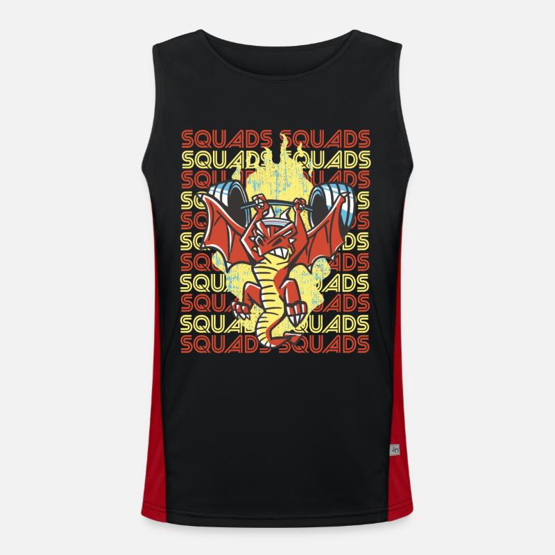 Squads Dragon Gym Workout Strength Training Men's Functional Contrast Tank Top 