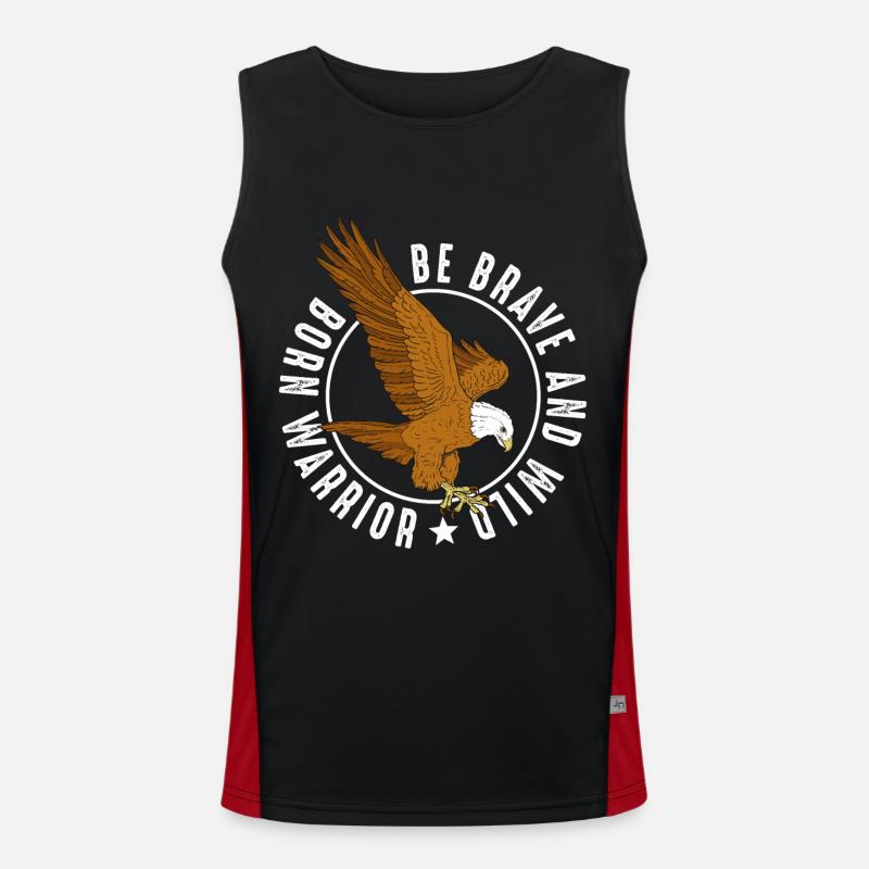 Eagle Falconry Hawk Goshawk Bird lover Men's Functional Contrast Tank Top 