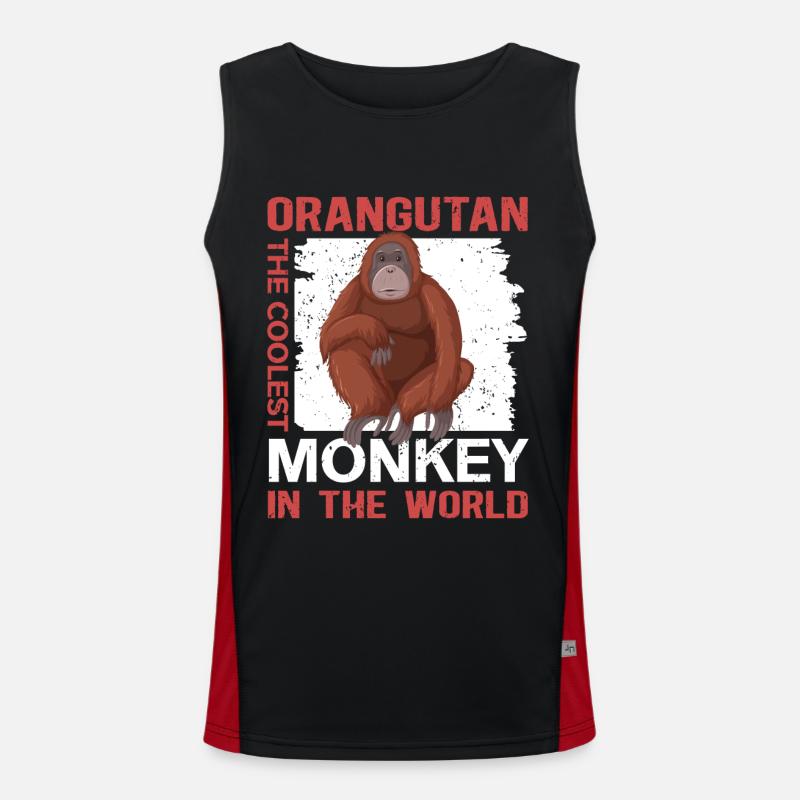 Singes orangs-outans Cadeau Orang-outan Débardeur respirant contrasté Homme 