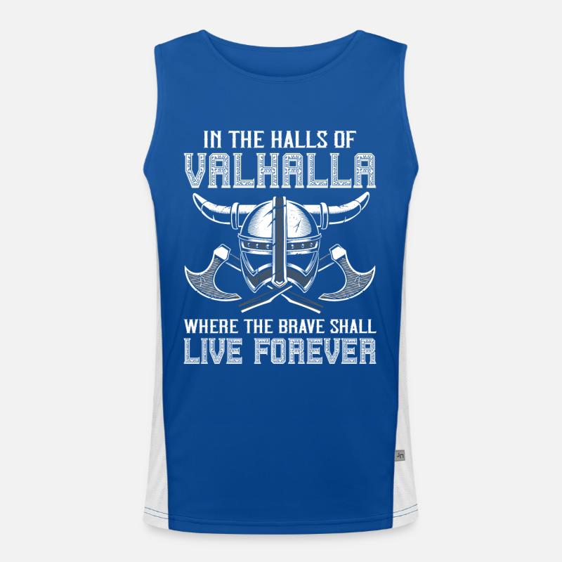 Wikinger Axt Helm Walhalla Warriors Mythologie Odi Funktionelles Kontrast-Tank Top für Männer 