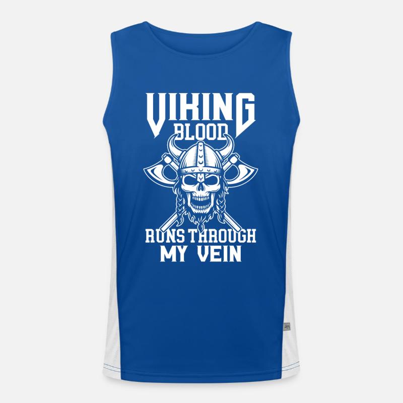 Wikinger Blut Krieger Axt Walhalla Warriors Mythol Funktionelles Kontrast-Tank Top für Männer 