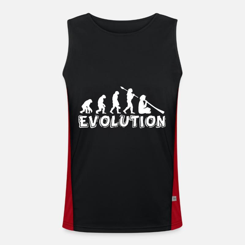 Schweizer Musiker Evolution Alphorn Musikinstrumen Funktionelles Kontrast-Tank Top für Männer 