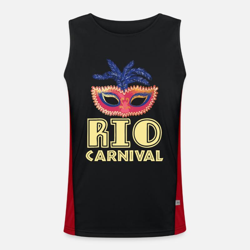 Carnaval de Rio de Janeiro Carnaval de Rio de Janeiro Masque Brasili Débardeur respirant contrasté Homme 