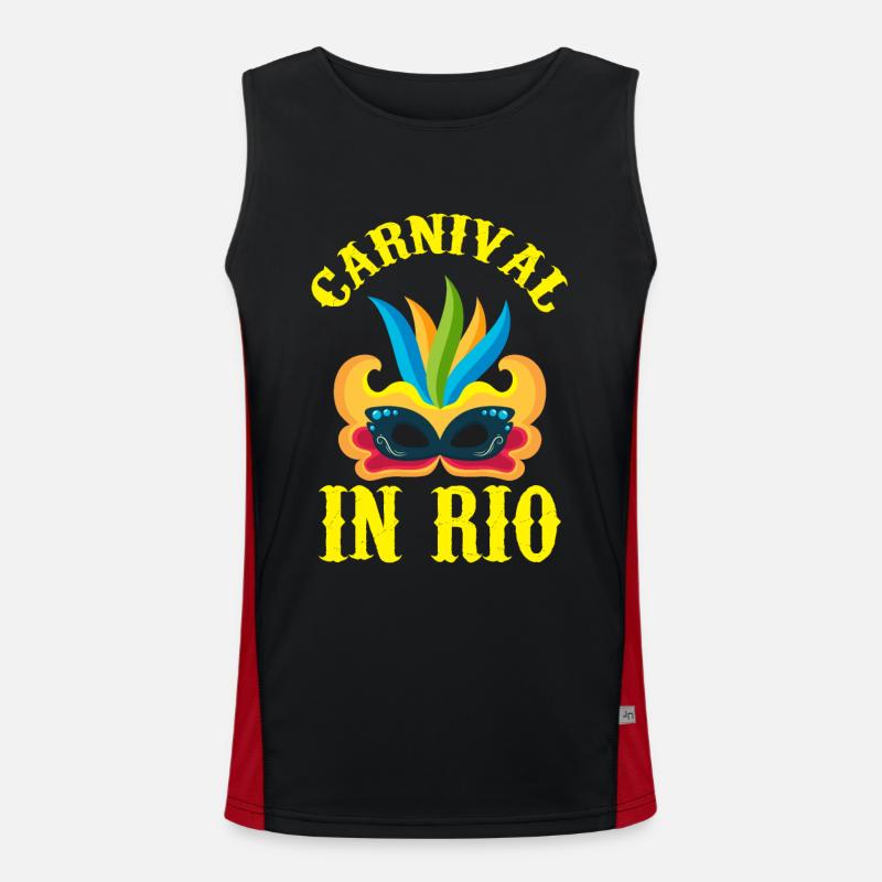 Brésil Carnaval Rio de Janeiro Célébration Rio Karnev Débardeur respirant contrasté Homme 