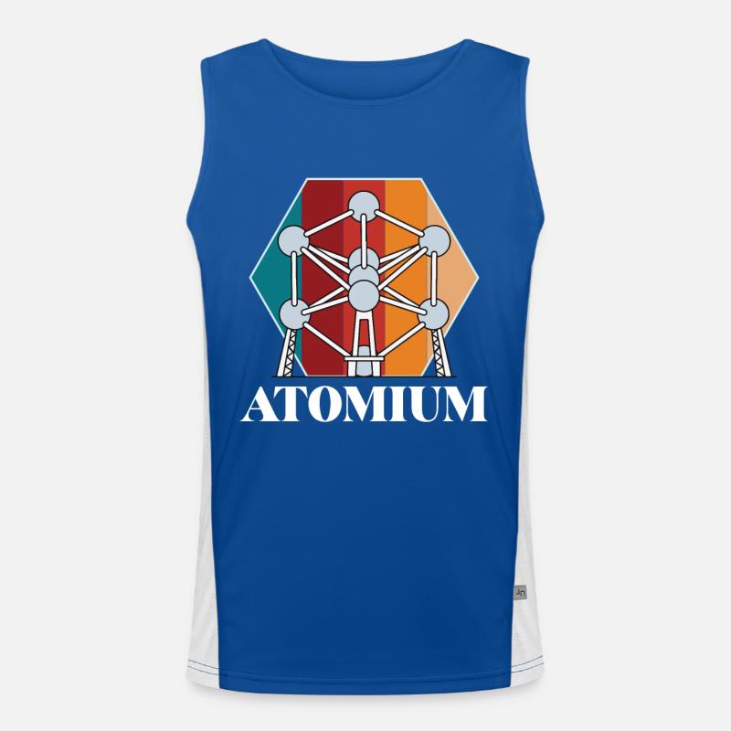 Atomium Atomic nucleus Brussels Science for Ph Men's Functional Contrast Tank Top 