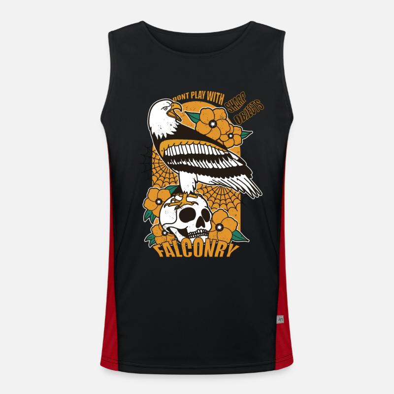 Goshawk Ornithologist Falconry Eagle Falcon Falcon Men's Functional Contrast Tank Top 