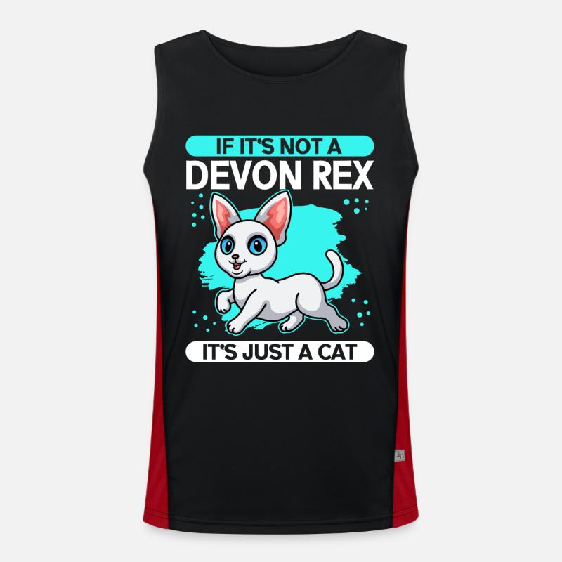 Devon Rex Cat Propriétaire Cat Cadeau Cat Débardeur respirant contrasté Homme 