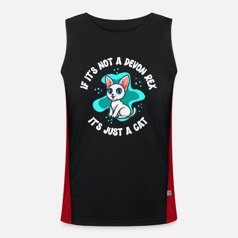 Devon Rex chat | Propriétaire de chat Cadeau de chat Débardeur respirant contrasté Homme 