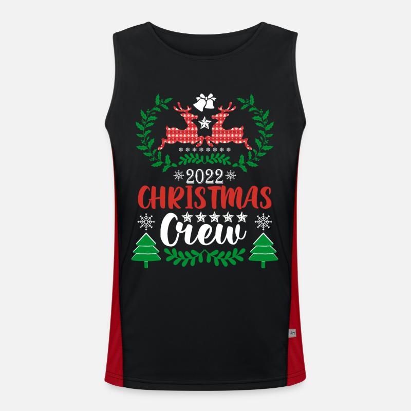 Rentier Weihnachten Pullover Funktionelles Kontrast-Tank Top für Männer 