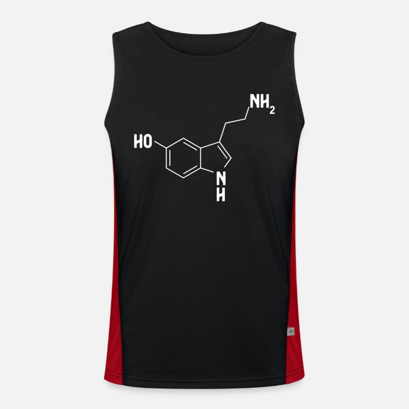 Molécule de sérotonineSymbole chimique Psychologue Débardeur respirant contrasté Homme 