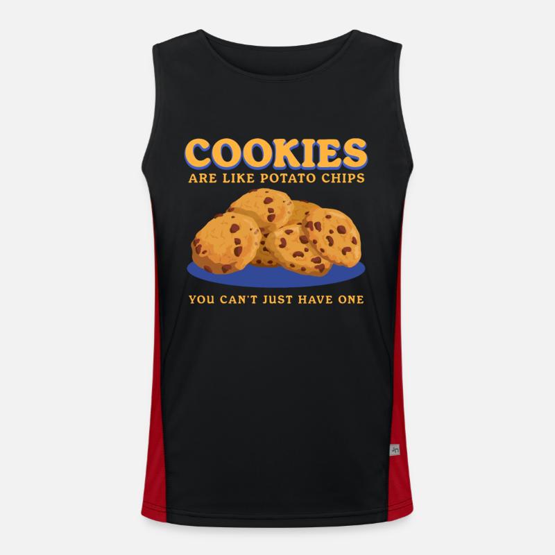 Kekse Cookie Keks Backen Plätzchen Geschenk Funktionelles Kontrast-Tank Top für Männer 