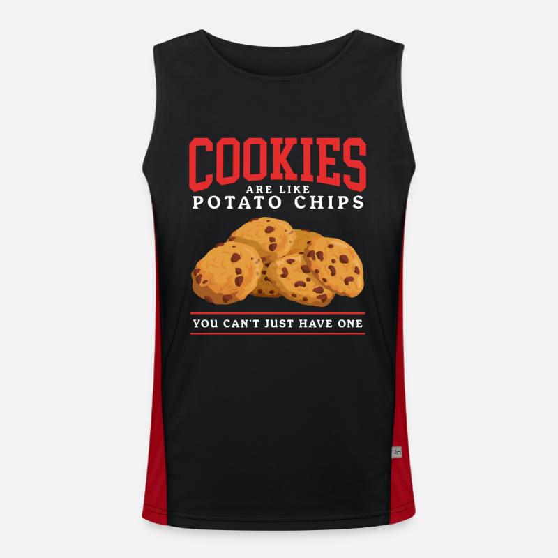 Kekse Cookie Keks Plätzchen Backen Geschenk Funktionelles Kontrast-Tank Top für Männer 