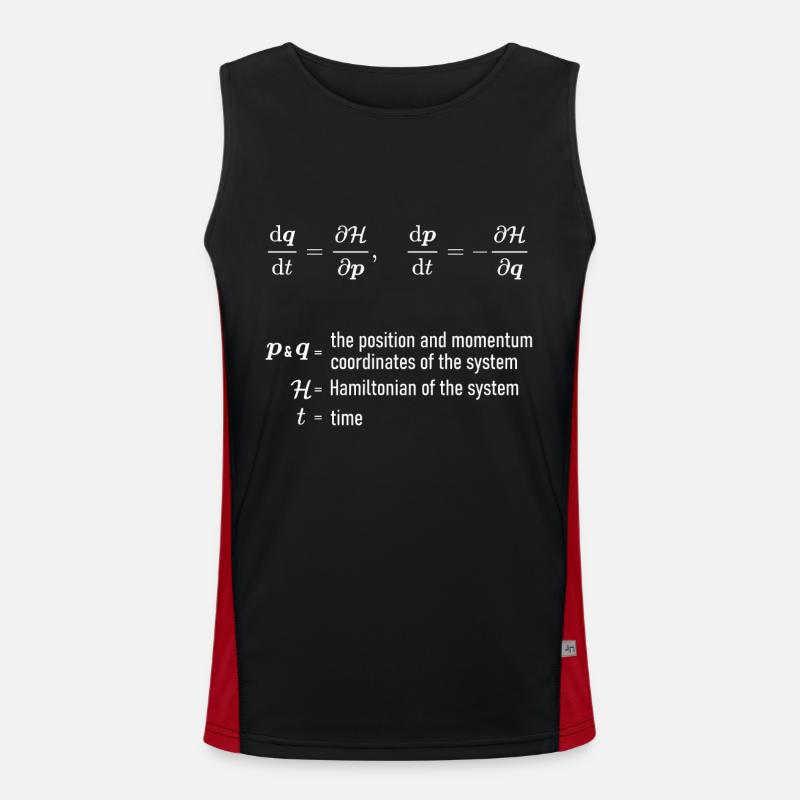Hamilton Equations of Classical Mechanics Physics Funktionelles Kontrast-Tank Top für Männer 