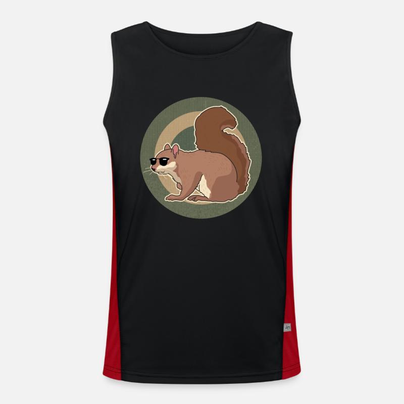 Süßes Eichhörnchen Hörnchen Geschenk Funktionelles Kontrast-Tank Top für Männer 