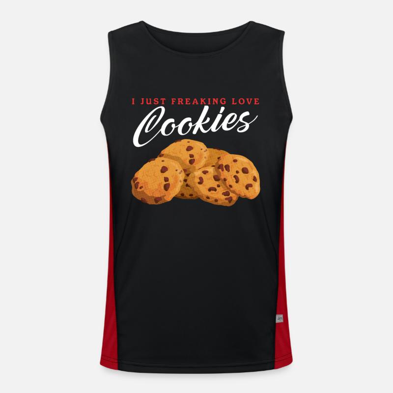 Kekse Cookie Backen Keks Plätzchen Geschenk Funktionelles Kontrast-Tank Top für Männer 