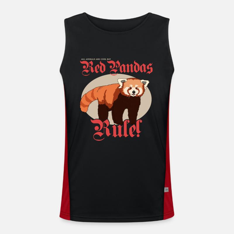 Red Panda | Red Pandas Red Panda Gift Men's Functional Contrast Tank Top 