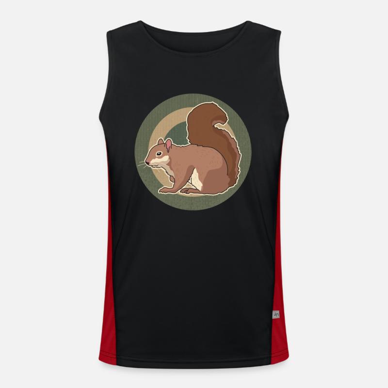 Süßes Eichhörnchen Grauhörnchen Hörnchen Geschenk Funktionelles Kontrast-Tank Top für Männer 