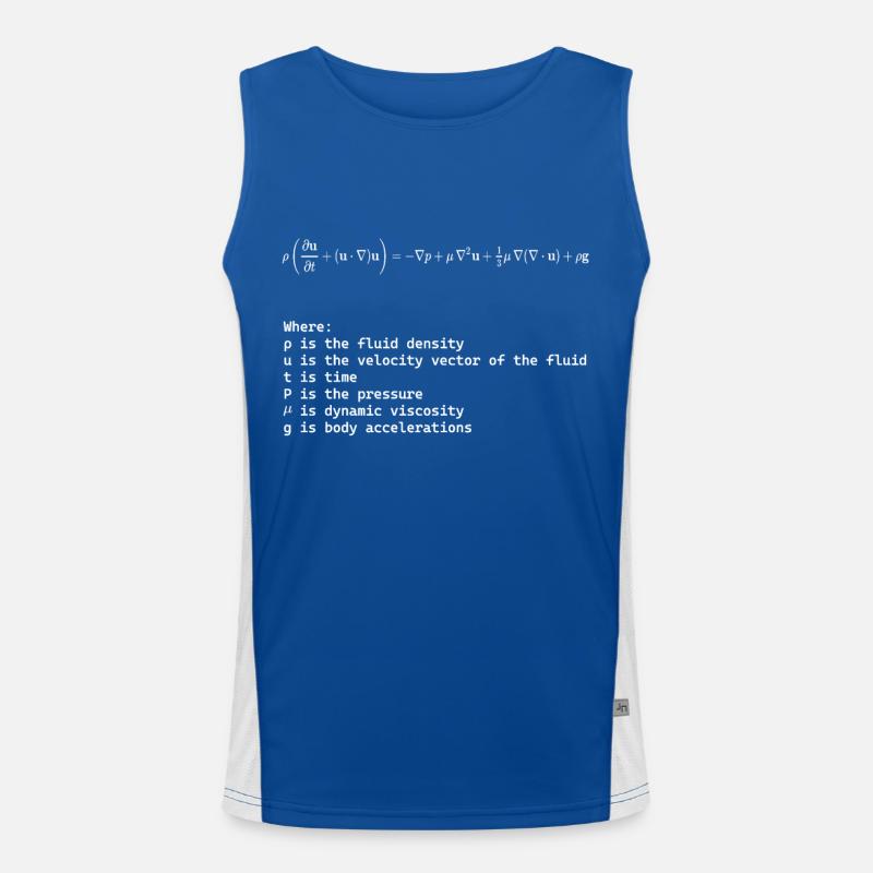 Navier Stokes Equation Fundamental Fluid Dynamics Funktionelles Kontrast-Tank Top für Männer 