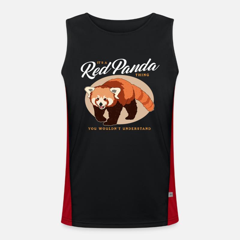 Red Panda Red Pandas Red Panda Gift Men's Functional Contrast Tank Top 