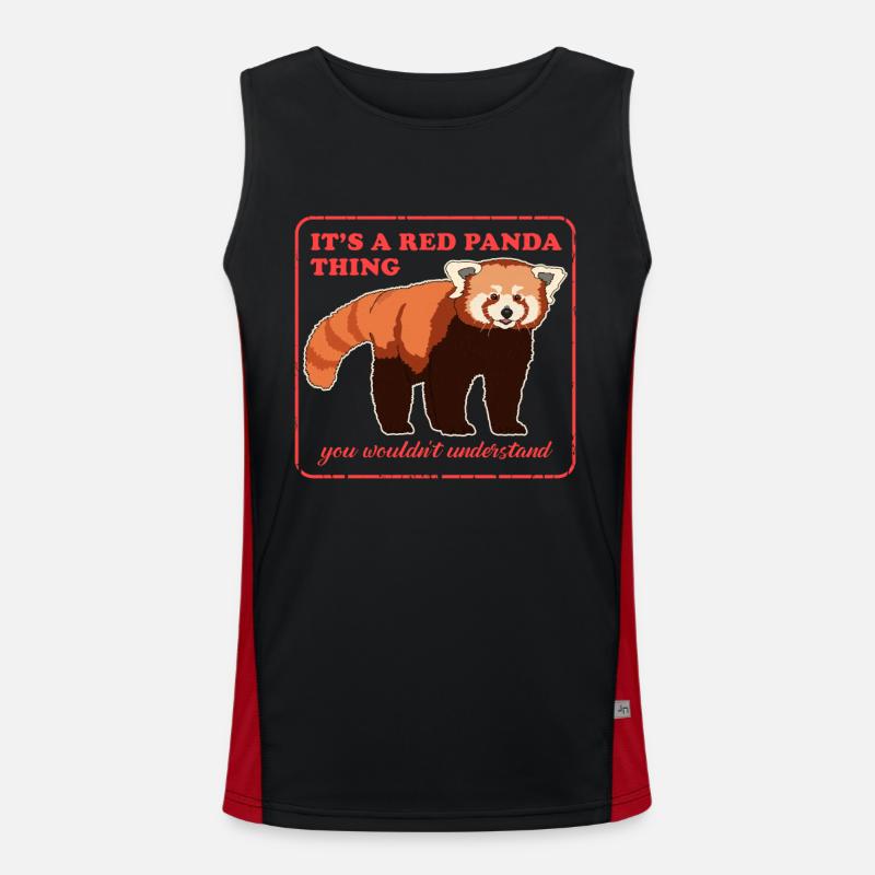 Red Panda | Red Pandas Red Panda Gift Men's Functional Contrast Tank Top 