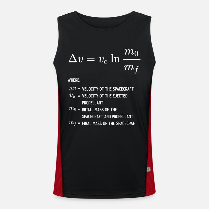 Rocket Equation Physics Rocket Science Physicist Men's Functional Contrast Tank Top 
