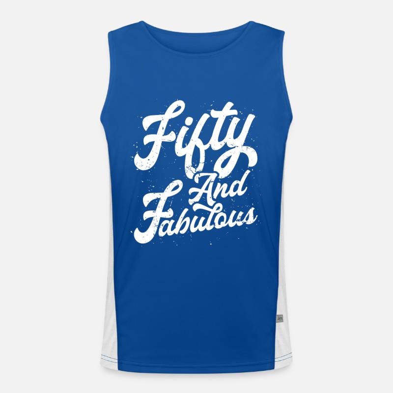 Fifty and fabulous Men's Functional Contrast Tank Top 