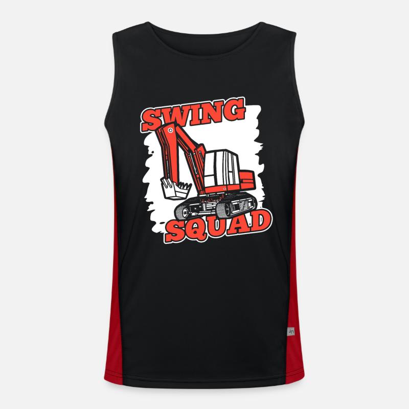 Swing Squad Raupenbagger Excavator Seilbagger Funktionelles Kontrast-Tank Top für Männer 