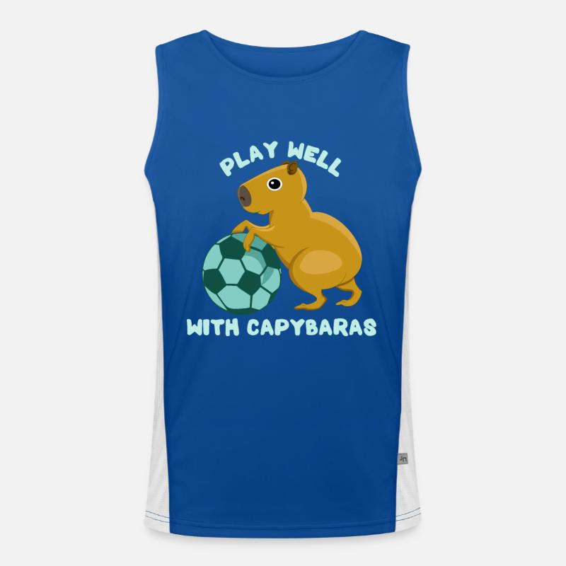 Capybara Flüsterer Funktionelles Kontrast-Tank Top für Männer 