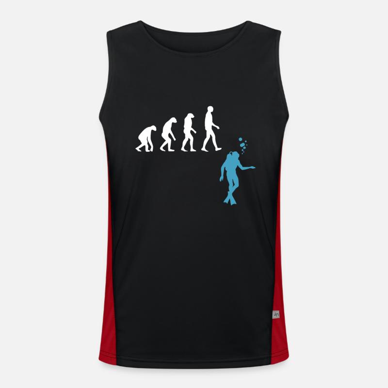 Scuba Diving Evolution Diving Fins Men's Functional Contrast Tank Top 