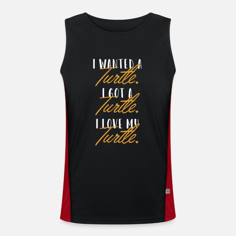 Turtle Love Giant Tortoise Tortoise Men's Functional Contrast Tank Top 