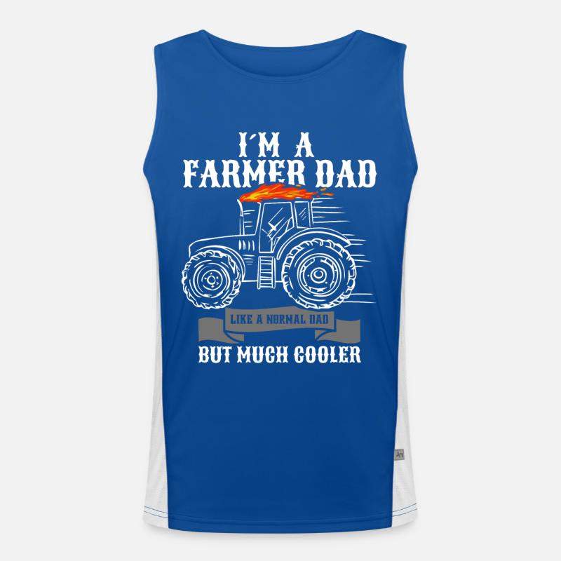 Ich bin ein Bauer Vater, ein normaler Vater, aber cooler Funktionelles Kontrast-Tank Top für Männer 