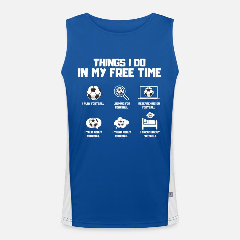 Fußballfreak Funktionelles Kontrast-Tank Top für Männer 