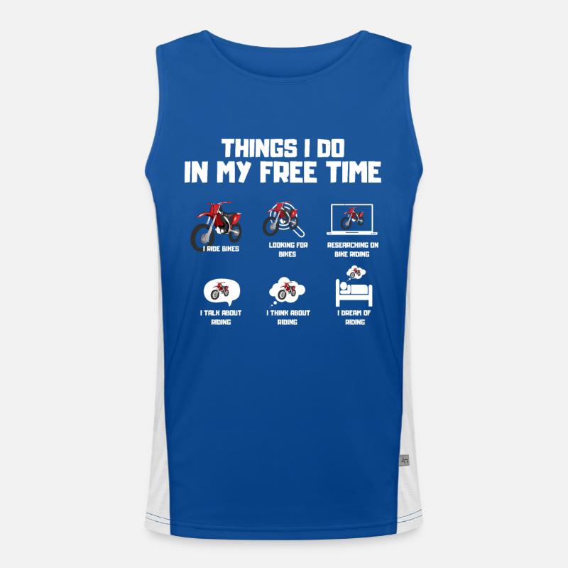 Motorradfreak Funktionelles Kontrast-Tank Top für Männer 