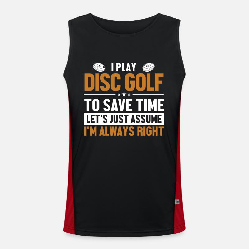 Disc Golf Supposons que j’ai raison Disc Golfer Débardeur respirant contrasté Homme 