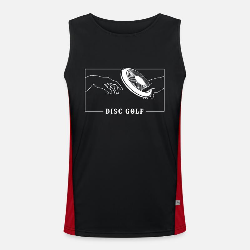 Michelangelo Creation of Adam Disc Golf Disc Men's Functional Contrast Tank Top 