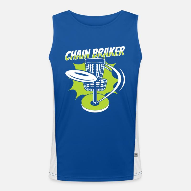 Chain Braker Korb Scheibe Disc Golfer Frisbee Funktionelles Kontrast-Tank Top für Männer 