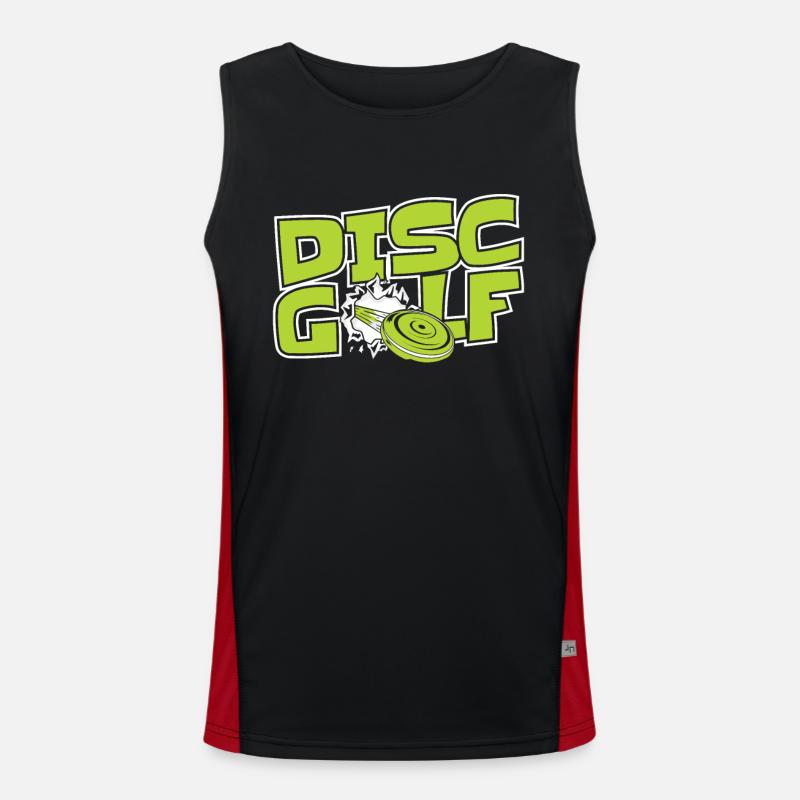 Disc Golf Disc Golfer Frisbee Golf Basket Disc Débardeur respirant contrasté Homme 