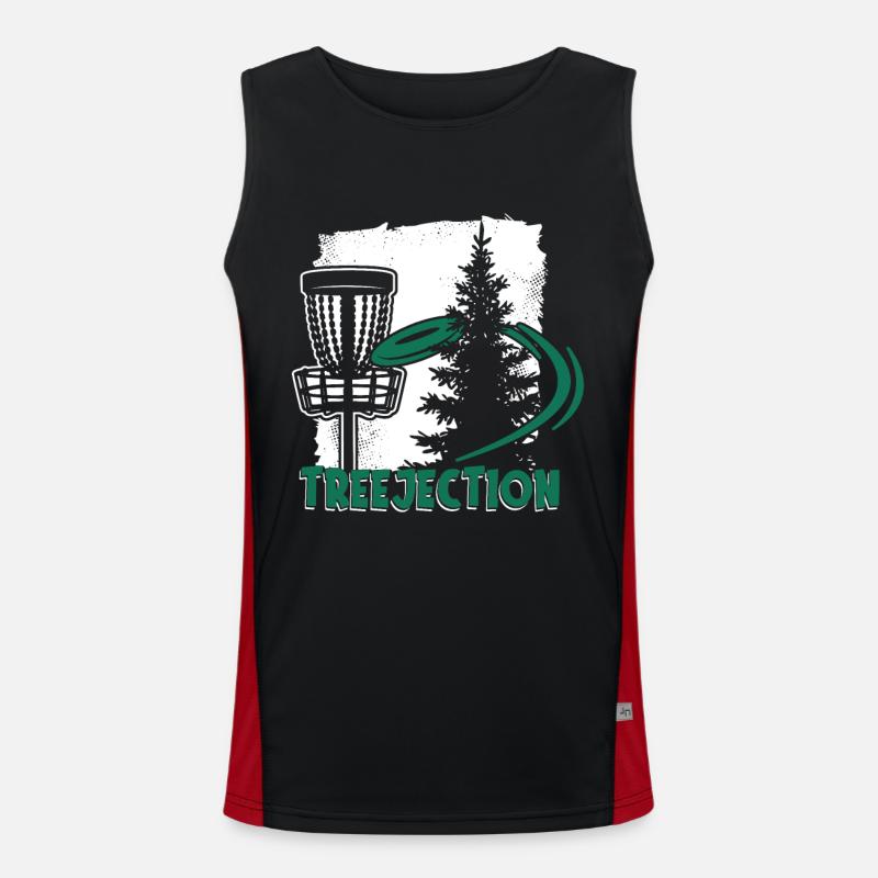 Treejection Basket Disc Golfer Frisbee Golf Débardeur respirant contrasté Homme 