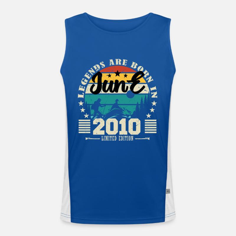 Juni 2010. Geburtstagsgeschenk Juni 2010. Juni. Funktionelles Kontrast-Tank Top für Männer 
