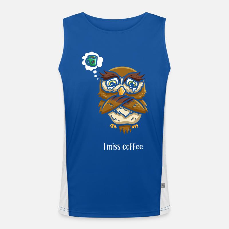Ich Kaffee Trinker Kaffee vermisse Funktionelles Kontrast-Tank Top für Männer 