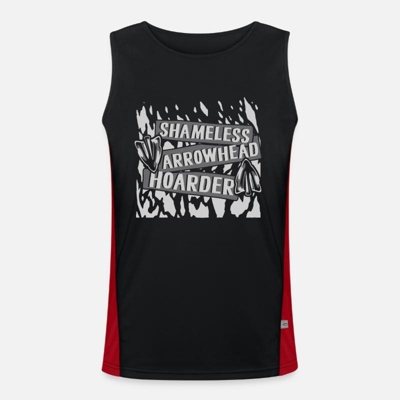 Shameless Arrowhead Hoarder Jagdspitzen Funktionelles Kontrast-Tank Top für Männer 