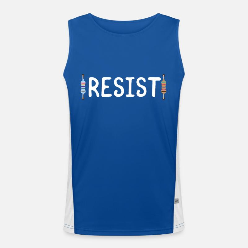 Physics Symbol Science Nerd Men's Functional Contrast Tank Top 