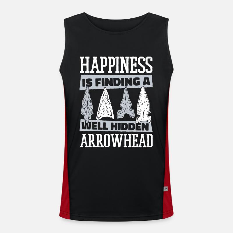 Happiness Is Finding A Hidden Arrowhead Men's Functional Contrast Tank Top 