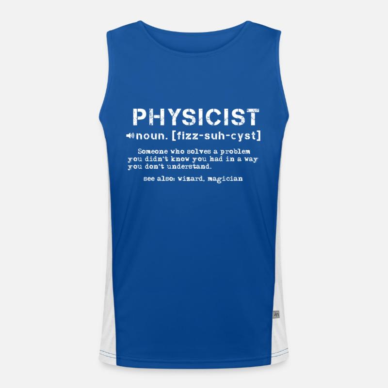Physics Definition Science Men's Functional Contrast Tank Top 