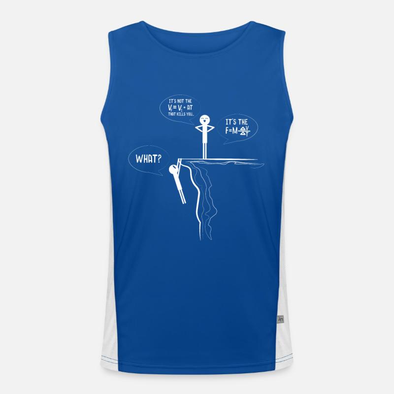 Quantenphysik Kraft Funktionelles Kontrast-Tank Top für Männer 