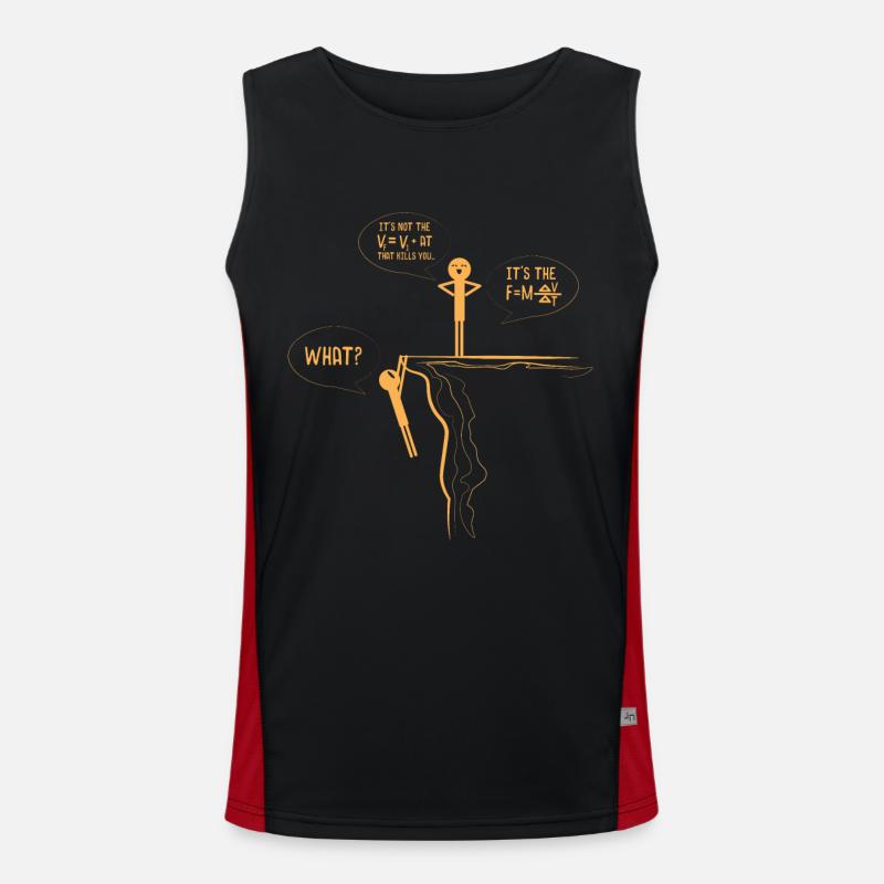 Physics Formula Scientist Men's Functional Contrast Tank Top 
